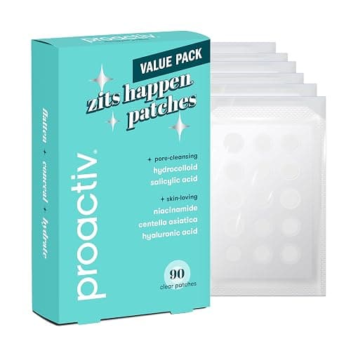 Proactiv Zits Happen® Hydrocolloid Acne Patches, Pimple Patches for Face and Back Acne with Pore Cleansing Salicylic Acid, 90 Count - Image 1