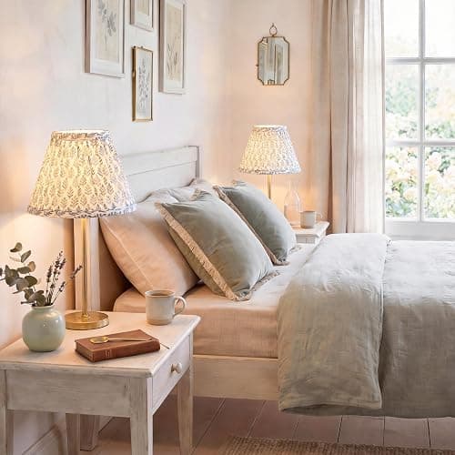 VIHOSE Small Pleated Lamp Shades Set of 2 Blue Tree Slant Small Sconce Lampshades Clip on Bulb 3" Top x 5.5" Bottom x 4.7" Classic Pleated Style Bulb Cover for Wall Sconces Pendant Lighting Chandelier thumbnail 5