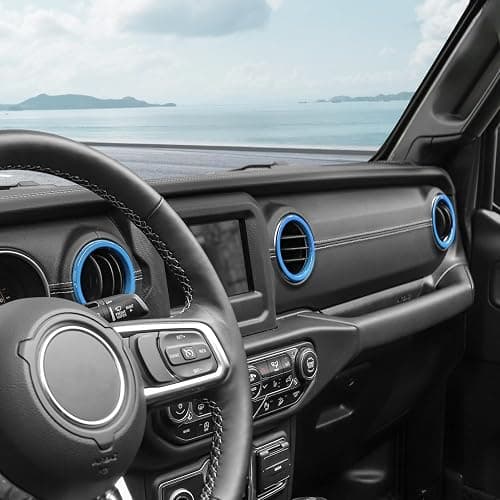 RT-TCZ for Wrangler JL Dash Air Vents Cover Trim Stickers Baby Blue for Jeep Wrangler JL JLU Gladiator JT 2018-2023 Baby Blue Interior Accessories 4pcs - Baby Blue thumbnail 7