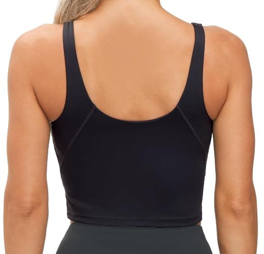 THE GYM PEOPLE Womens' Sports Bra Longline Wirefree Padded with Medium Support thumbnail 3