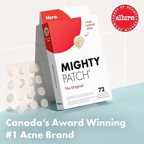 Hero Cosmetics Mighty Patch Original – Hydrocolloid Patch for Pimples, Overnight Acne Blemish & Zit Stickers for Sensitive Skin, 72 Count thumbnail 3