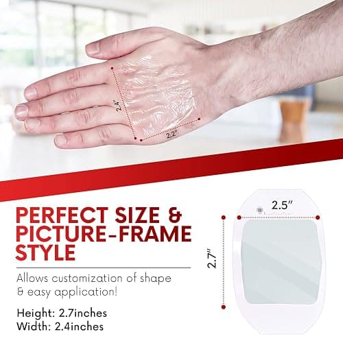 Transparent Film Dressing, 2.3" x 2.75" Pack of 20 Waterproof Wound Bandage Adhesive Patches, Post Surgical Shower or IV Shield, Tattoo Aftercare Bandage by Healqu thumbnail 2