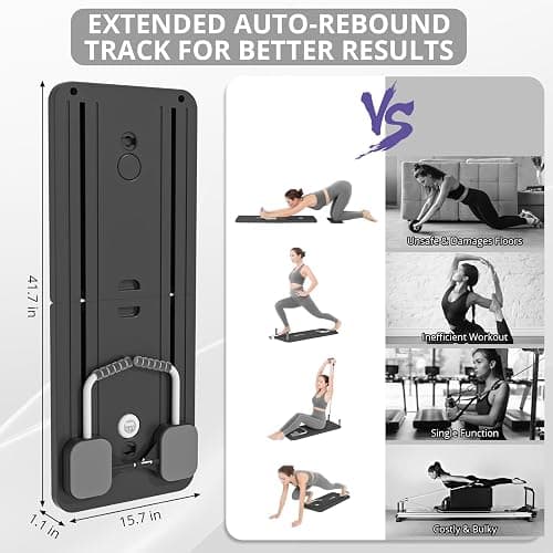 JANUA Pilates Board - Pilates Reformer Set, Multi-Purpose Foldable Pilates Reformer Board for Home, 5 in 1 Pilates Sliding Board thumbnail 5