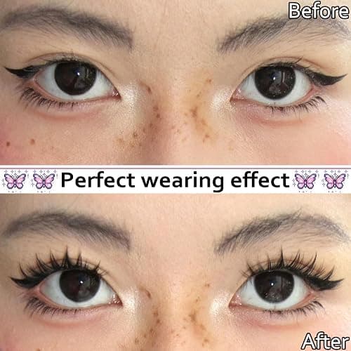 Fyonas Lash Clusters Manga Eyelash Clusters Spiky Cluster Eyelash Extensions 80Pcs C Curl Individual Lashes Volume Anime Lash Clusters with Thin Band Cosplay Lashes DIY at Home (Cutey) thumbnail 4