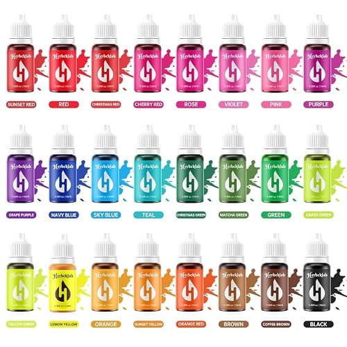 Food Coloring Liquid – 24 Colors x 0.35 fl oz Concentrated Water-Based Food Dye for Baking, Icing, Cake Decorating, Slime, Soap, Easter Eggs thumbnail 5