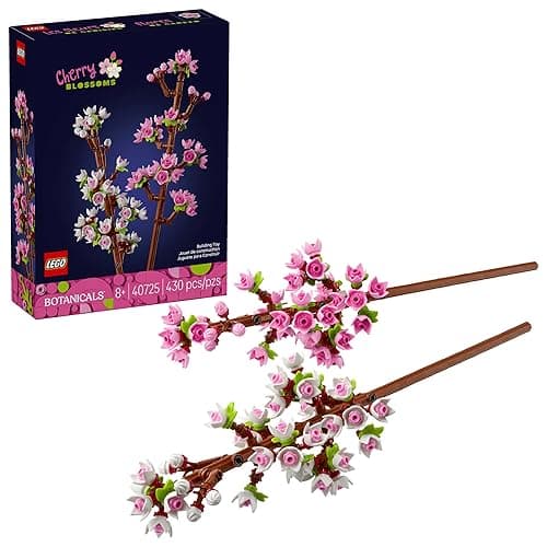 LEGO Cherry Blossom Building Toy for Kids, Girls & Boys, Ages 8+ - Artificial Cherry Blossom Decor for Home & Display - Creative Gift Idea for Plant & Flower Lovers - 40725 - Image 1