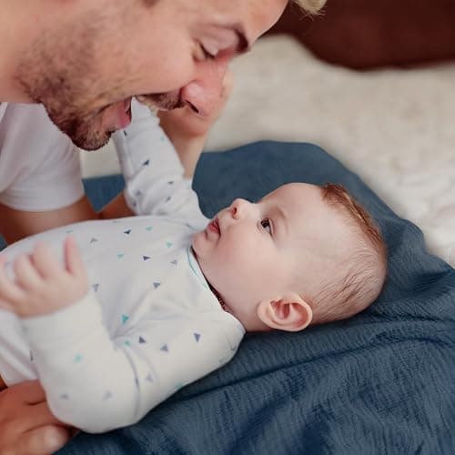 Muslin Swaddle Blankets for Newborn, 3 Pack Breathable Soft Receiving Blanket, Large 38 x 40 inches Swaddle Wrap Burping Clothes Diapers, Essentials Infant Shower Items, Toddler Gift (Fawn & Leaves) thumbnail 2