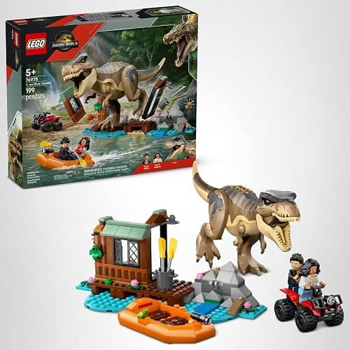 LEGO Jurassic World T. rex River Escape - Dinosaur Toy for Kids, Boys, and Girls, Ages 5-7 - Jurassic World Toy Boat Minifigures - Creative Dinosaur Gift for Movie Fans - 76975 thumbnail 7