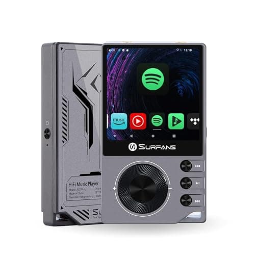 Surfans F20 Pro Hi-Res Music Player, Dual ESS9018 DAC,DSD512, Spotify & Tidal Support, WiFi & Bluetooth LDAC, 4.4mm Balanced(500mW), Expandable 1TB, Touchscreen Portable MP3 DAP (Gray) - Image 1