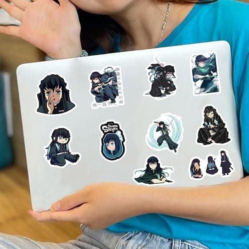 64pcs Classic Japanese Anime Stickers, Cute Cartoon Vinyl Waterproof Stickers for Water Bottle,Skateboard,Laptop,Phone,Journaling,Scrapbooking Decals for Teens Adults for Party Supply thumbnail 2