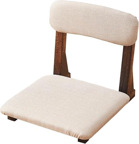 GZQWDC Meditation Chair with Back Support,Japanese Floor Chair,Back Jack for The Floor,Floor Seating,Tatami Floor Seats - Image 1