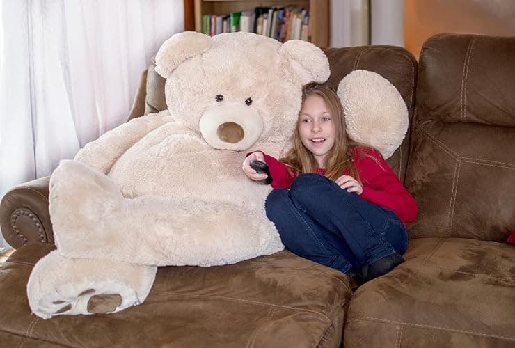 HollyHOME 5ft Giant Teddy Bear Stuffed Animal Huge Teddy Bear Plush with Big Footprints Valentines Gift 5 Feet Beige thumbnail 2