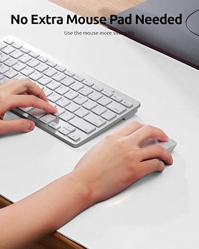 YSAGi Leather Desk Protector, Office Mat, Large Mouse Mat, Non-Slip PU Leather Blotter, Laptop Desk, Waterproof Writing Pad for Office and Home (White, 23.6" x 13.8") thumbnail 3