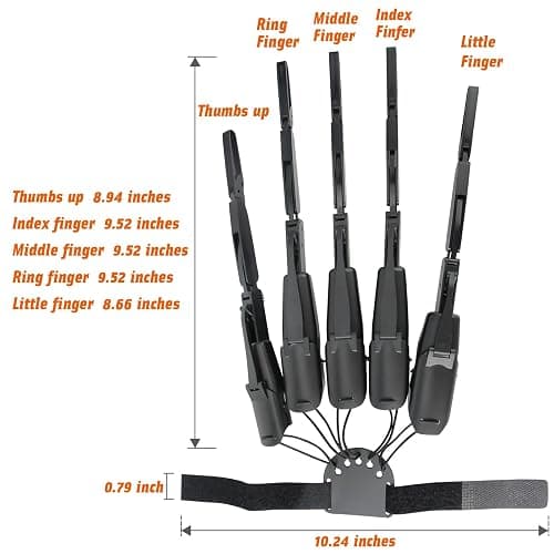 Halloween Articulated Fingers, Articulated Finger Extensions with Gloves, Hand Claws for Halloween Costume, Halloween Hand, Need to Assemble Finger Extension, Fits Most Fingers Sizes, 1 Pair Black thumbnail 6