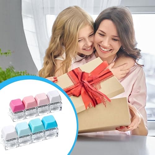 2 PCS Keyboard Fidget Toy, 4-in-1 Keyboard Button Clicker Keychain, Push Bubble Sensory Fidget Toys for Kids Adults to Relief Pass Time (Blue Pink White) thumbnail 7
