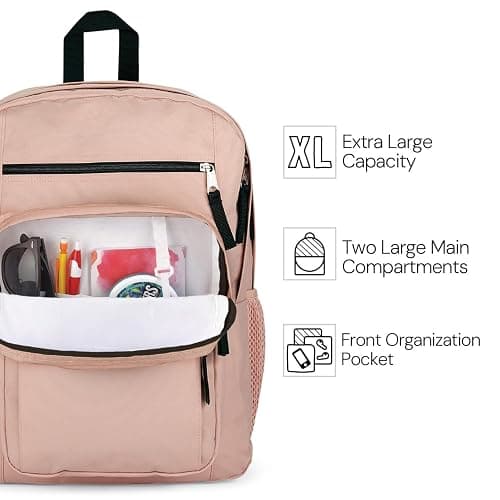 JanSport Laptop Backpack - Computer Bag with 2 Compartments, Ergonomic Shoulder Straps, 15” Laptop Sleeve, Haul Handle - Navy - One Size - Navy thumbnail 6