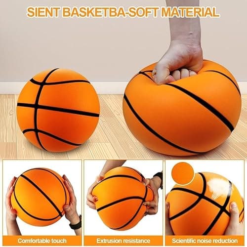 Silent Basketball, 2025 Upgrade Dribble Dream Silent Basketball, Grooved Foam Basket-Ball for Quiet Dribbling and Indoor Training, Foam Basket-Ball Indoor Training Ball(No. 7,9.4 in) thumbnail 6