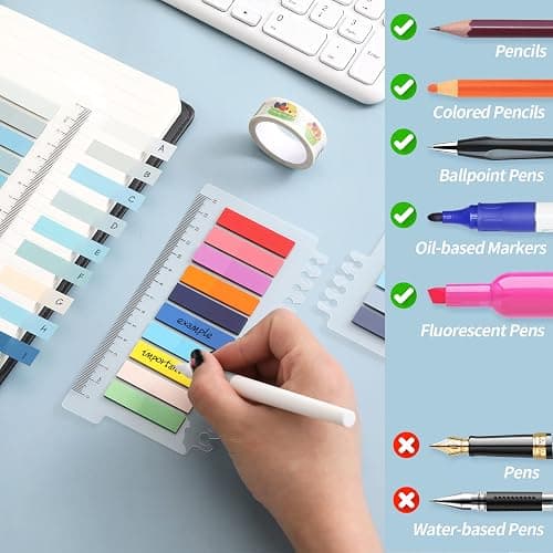 2000Pcs Sticky Tabs for Annotating Books, Clear Sticky Notes for Binders, Page Markers for Notebooks, Multi-Colored Writable and Repositionable Book Flags Strip Index Tabs thumbnail 5