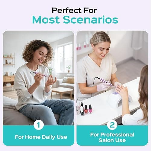 COSLUS C40 Electric Nail Drill, Nail Files for Gel Acrylic Nature Nails, Adjustable Speed 0-20000RPM, Portable Manicure Pedicure Set with 6 Drill Bits 31 Sanding Bands, E File Beginner Girl Women Mum thumbnail 7