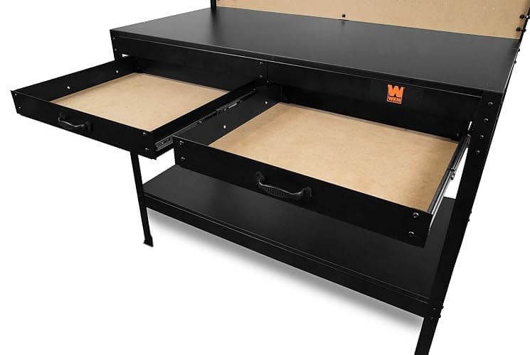 WEN WB4723T 48-Inch Workbench with Power Outlets and Light, Black thumbnail 6