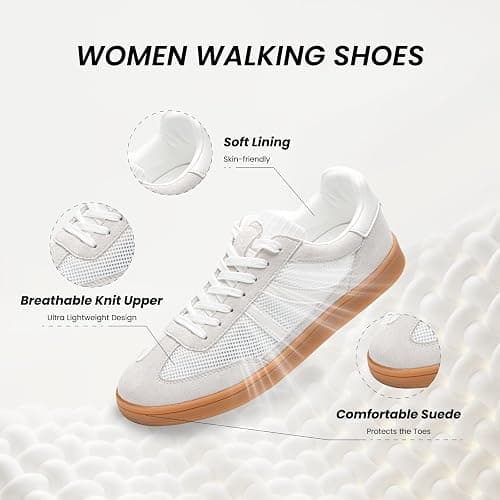 Rosella Carlie Womens Sneakers - Women's Fashion Sneakers with Removable Insole - Stylish and Lightweight Spring Shoes for Women Casual Non-Slip Lace-Up Walking Footwear thumbnail 2