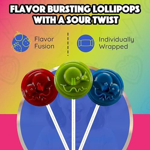 Adams & Brooks, Inc. Sour Punch Lollipops Sour Fruit, Individually Wrapped 36 Count thumbnail 3