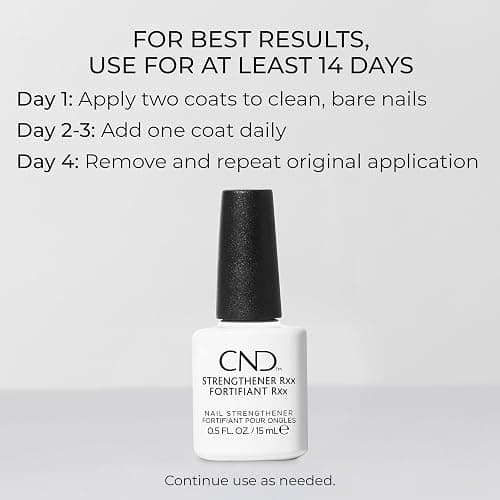CND™ Strengthener RXx, Nail Strengthener for Tougher, Stronger Nails & Protection for Thin Nails, Stocking Stuffer for Women, 0.5 Fl Oz thumbnail 4