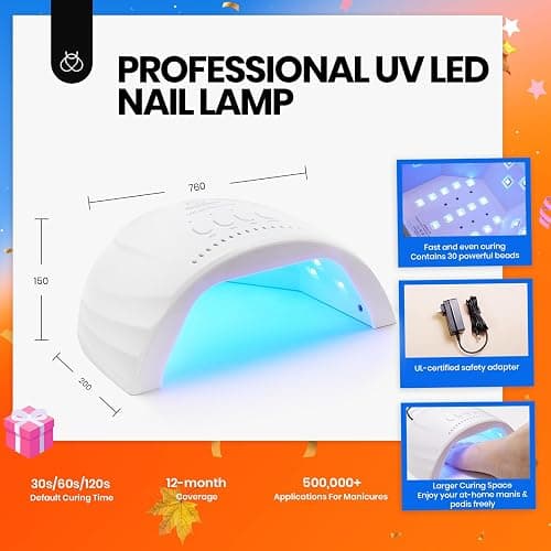 Beetles Gel Nail Polish Kit with U V Light - 75PCS Chic Outfits 45 Colors Gel Polish Set All Season Nail Kit with 5PCS Base Top Coat Soak Off Nails Art Tools Perfect Manicure Set Gifts for Women thumbnail 6