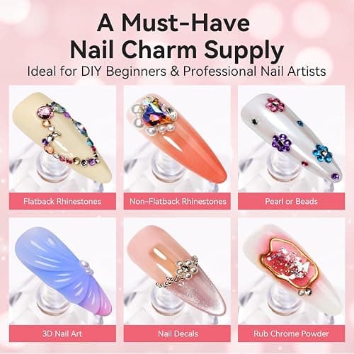 Makartt Nail Rhinestone Glue Set - Gel Nail Glue for Rhinestones, 3D Art Design Super Strong Adhesive for Charm Gems Jewel Crystal Beads Diamonds, 15ml & 8ml, Easy Use, Cured Need thumbnail 6
