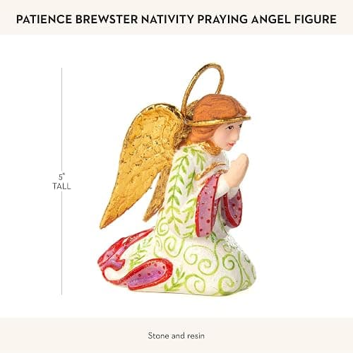 MACKENZIE-CHILDS Patience Brewster Nativity Figurine, Christmas Nativity Home Decor, Praying Angel thumbnail 3