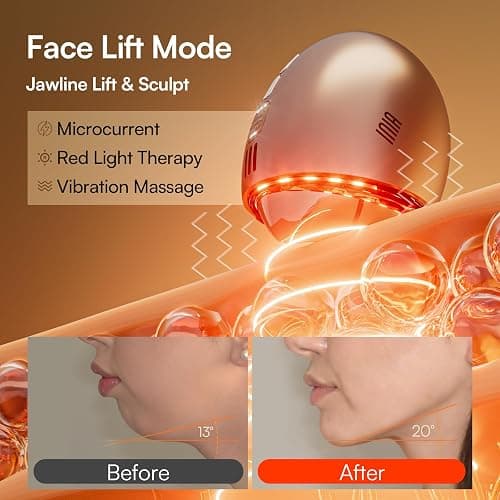 INIA 7-in-1 Red Light Therapy for Face and Neck Gua Sha Facial Massager Tool Device with Thermal and Cryo Mode for Puffiness & Firming Skincare Tool thumbnail 4