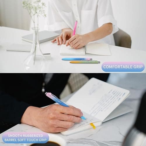 WY WENYUAN Cute Pastel Ballpoint Pens, Fine Point Smooth Writing, Colorful Pens, Black Ink 1.0 mm Journaling Pens Office Supplies for Women & Men, Note Taking thumbnail 5