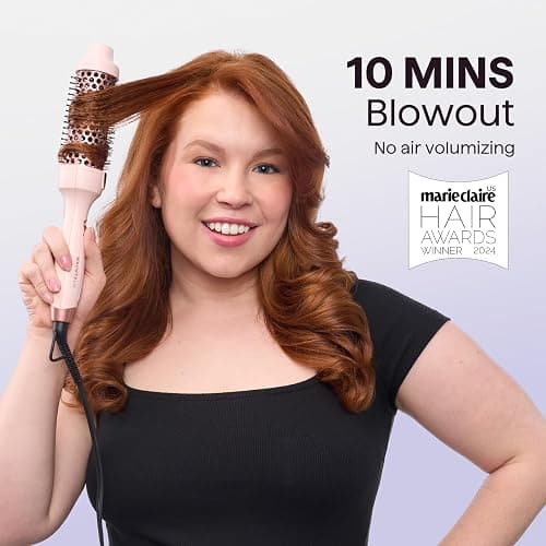 Wavytalk Thermal Brush, 1.5 Inch Ionic Thermal Round Brush Makes Hair Smoother Get Natural Curls (White) thumbnail 5