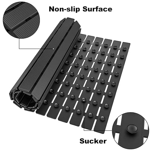 BEMISO BEMISO Shower Mat Non Slip Bathtub Mat with Suction Cups and Drain Holes 27.5 x15.7 Inch Bath Mat for Tub & Shower.Easy Dry,Easy to Cut,Eco-Friendly thumbnail 4