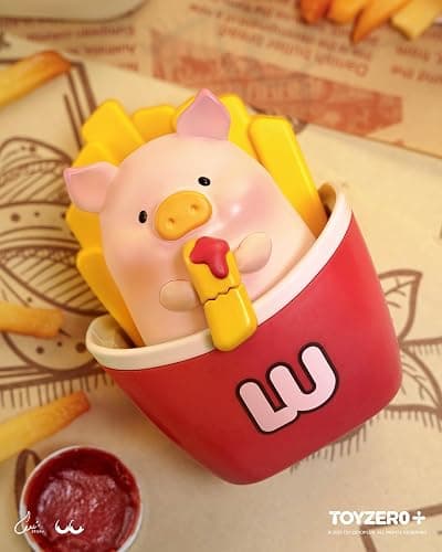 TOYZERO + Lulu The Piggy Blind Box - Burger Express Movable Series Figurines Mystery Box Cute Animal Figures Collectibles Toys Home Desk Decorations Holiday Birthday Gifts, Whole Set thumbnail 5