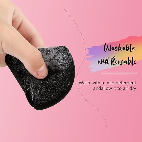 Scaups 24Pcs Black and Pink Powder Puff, Triangle Powder Puffs, Powder Puffs for Makeup and Cosmetic Foundation thumbnail 6