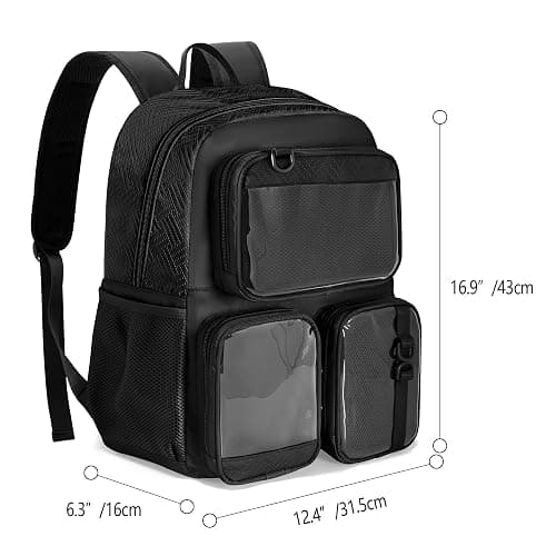 Prokva Ita Bag Pin Display Backpack with Insert, Kawaii Aesthetic Backpack with Laptop Sleeve for Cosplay and Concert, Black (Pins NOT Included, Patent Design) thumbnail 2