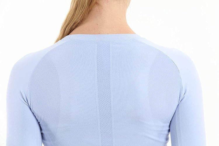 MathCat Seamless Workout Shirts for Women Long Sleeve Yoga Tops Sports Running Shirt Breathable Athletic Top Slim Fit thumbnail 5