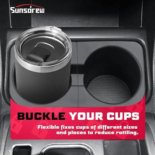 Sunsdrew Cup Holder Inserts for 2005-2017 Toyota Tacoma-Durable Car Cup Holder Replacement Accessories for Front Drink Holder-Fits OEM 66991-04012,66992-04012 thumbnail 4