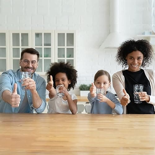 Plastic Water Tumblers | Set of 8 Transparent Unbreakable Drinking Glasses Clear Acrylic Reusable Juice Wine Cups |4 each: 12-ounce and 16-ounce for Home Picnic Party, Dishwasher Safe, Stackable thumbnail 6