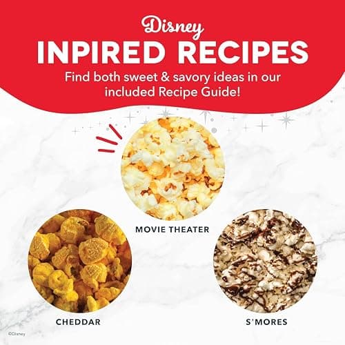 Disney DASH Fresh Pop Popcorn Maker - Oil-Free, Air Popcorn Popper - With Measuring Cup & Recipe Guide - Perfect for Movie Nights - 16 Cups, Mickey & Minnie Design thumbnail 5