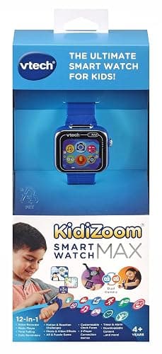VTech KidiZoom Smart Watch Max, Watch For Kids With Games, Dual Camera For Photos & Selfies, 8 Games, Pedometer, Colour Screen, Funny Effects & More, For Infants aged 4, 5, 6, 7 + Years, Blue thumbnail 4