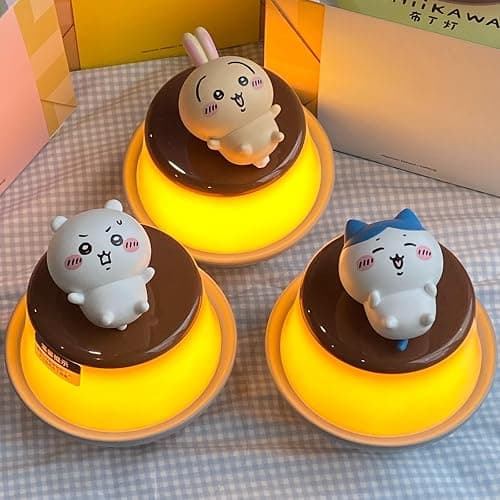 Lubsmong Night Light Cute LED Squishy Animal Light for Kids Sleep, Rechargeable Bedside Touch Silicone Lamp, Unique Dorm Decor (White) thumbnail 4