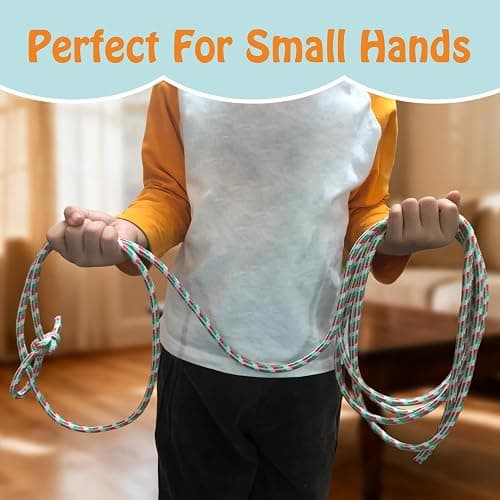 Cowboy Lasso Rope for Kids with Pre-Tied Loop, 20' - 9mm Unwaxed Lariat Roping Rope Toy for Indoor Outdoor Western Play & Costume Prop (Red Light Blue) thumbnail 4