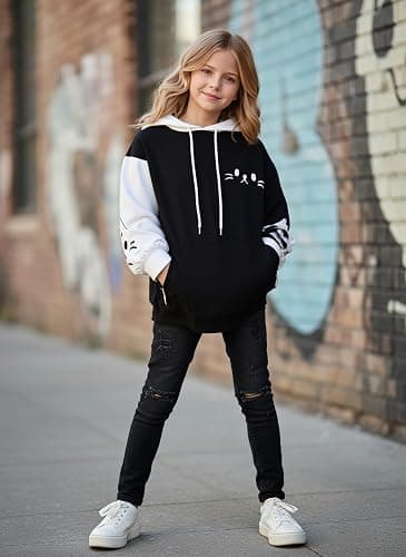 CRB Fashion Womens Kawaii Teens For Teenagers Cartoon Cotton Fleece Hoodie Top Shirt Sweatshirt thumbnail 3