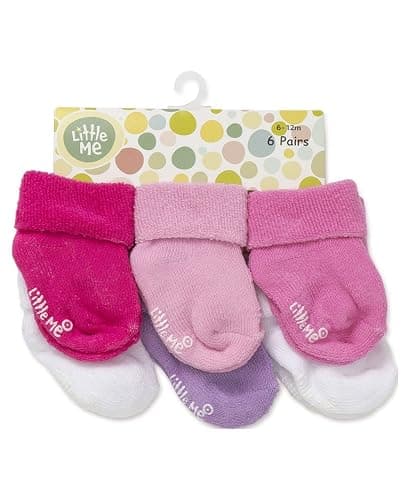 Little Me baby-girls 6 Pack Variety Socks thumbnail 3
