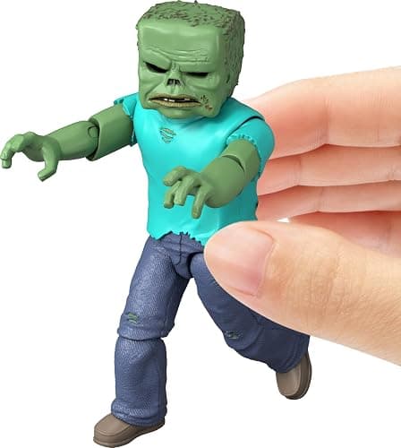 Mattel Minecraft Action Figure & Accessories Set, Zombie Posable Character Collectible Inspired by a Minecraft Movie, 3.25-inch Scale thumbnail 3