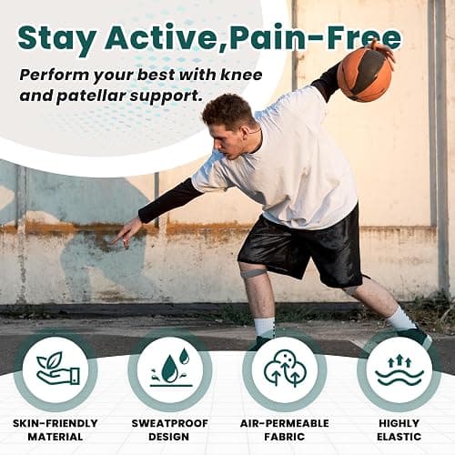 Aolabela 2PCS Patellar Tendon Knee Strap Knee Band for Knee Pain Relief Patella Knee Band for Basketball Running Sports Breathable Patellar Tendon Support Strap thumbnail 3
