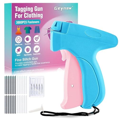 Stitch Gun for Clothes - Stitchy Tagging Gun for Clothing, Handheld Stitch Gun Quick Clothing Fixer, Sewing Kit Includes 6 Needle,3000 Fasteners(1500 Black & 1500 White) - Image 1