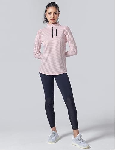 Liberty Imports 3 Pack: Women's Quick Dry Long Sleeve Quarter Zip Pullover Workout Shirts with Thumb Holes and Pocket thumbnail 2